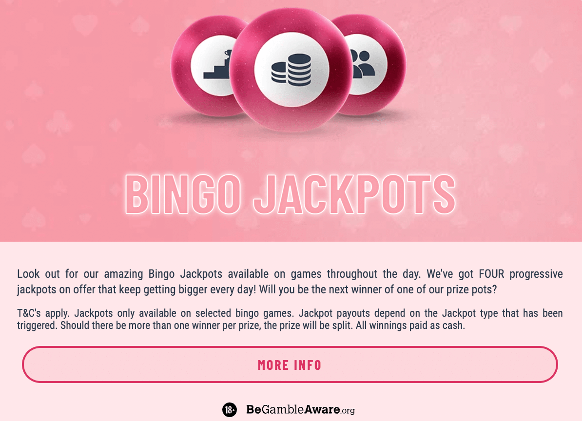 pink casino promotion bingo jackpots